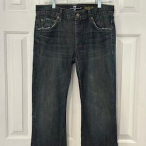 Vintage 7 For All Mandkind Men's Boot Leg Jeans Size 30 Waiste 30 Length